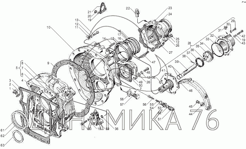 Схема кпп ямз 2381