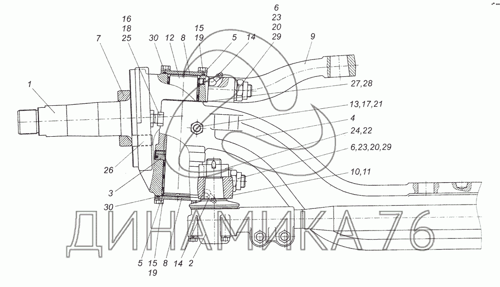 Шкворень камаз 6520 схема сборки