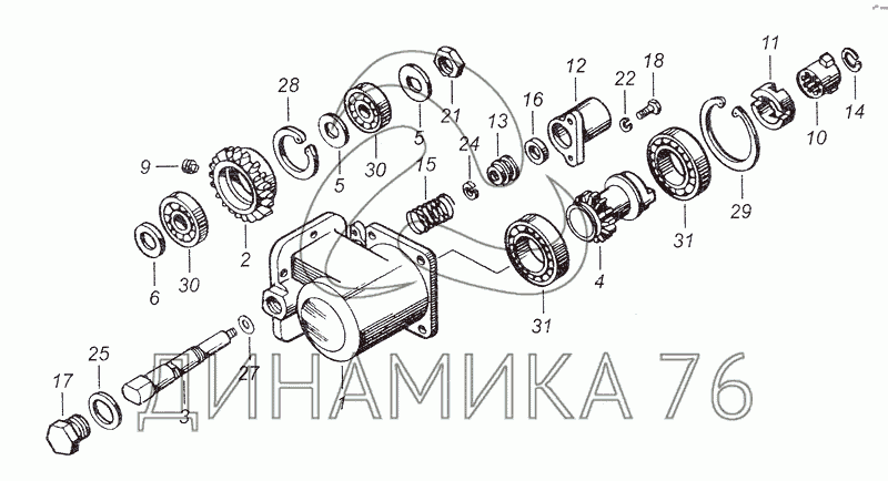 Схема коробки отбора мощности камаз 43118