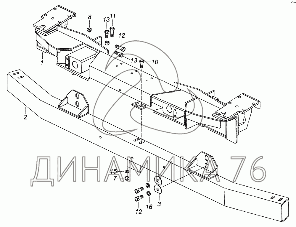 Рама камаз 6520 схема