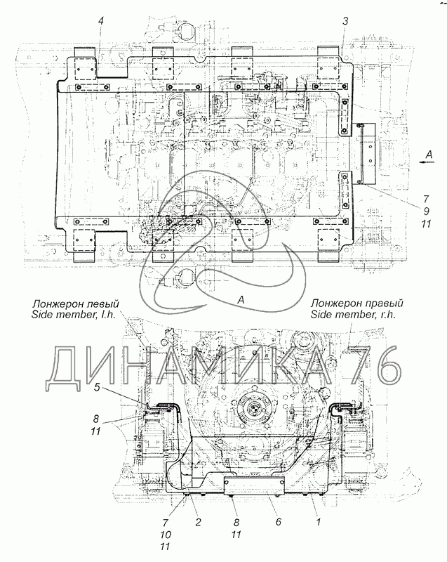 Схема смазки камаз 4308