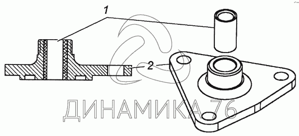 Схема шкворней камаз 4308