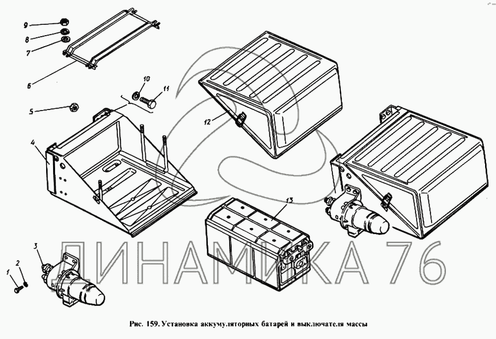 Аккумуляторные батареи и прикуривание автомобиля КамАЗ-5490.