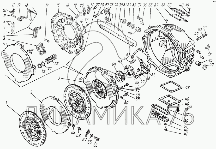 Как правильно ставятся диски сцепления на камазе старого образца