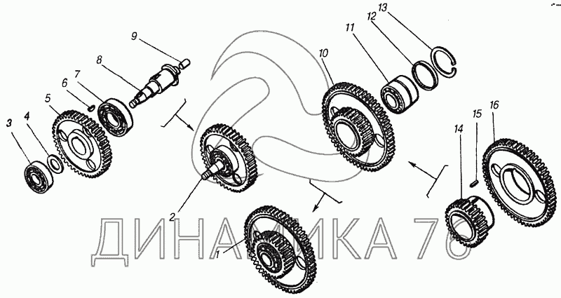 Шестерня привода тнвд камаз 740 схема