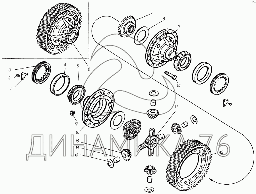 Дифференциал камаз 4310 схема