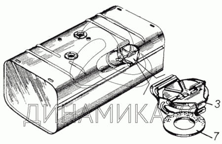 Пробка топливного бака камаз