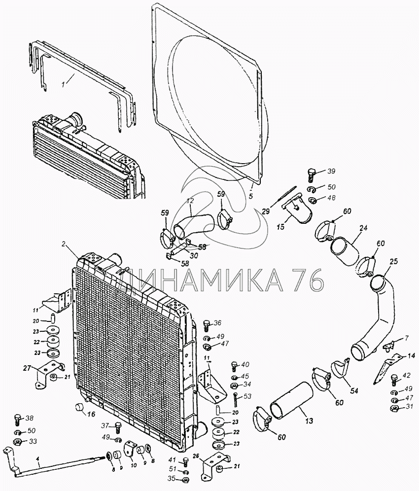 Купить запчасти на Система охлаждения на КАМАЗ - цена в наличии, доставка по РФ и СНГ