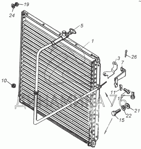 Радиатор камаз 740 схема