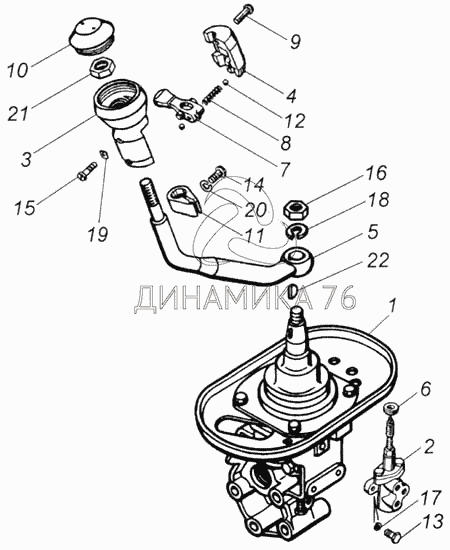 Ручка кпп камаз с делителем нового образца устройство