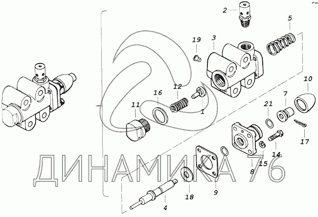 Клапан включения делителя камаз 5320