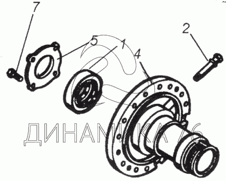 Схема сборки ступицы камаз 43114