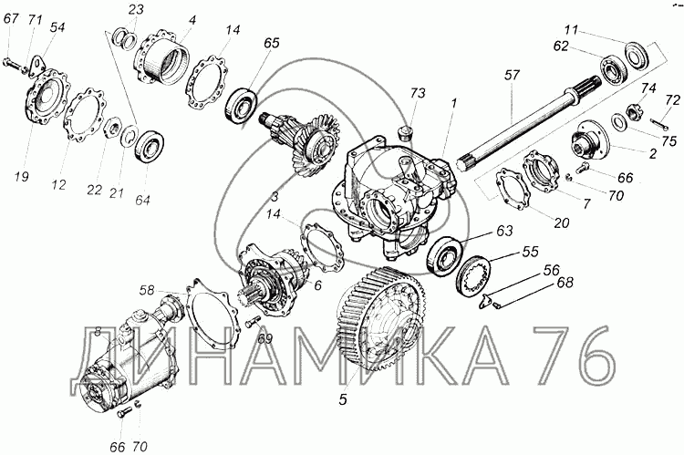 Схема редуктора 6520 средний