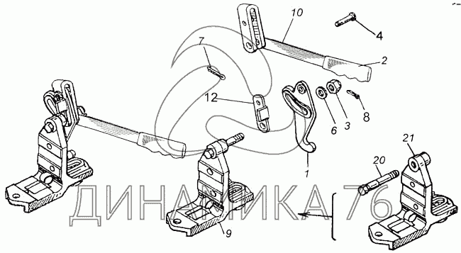 Запор кузова камаз