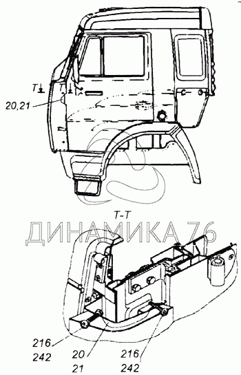 Камаз боковая форточка