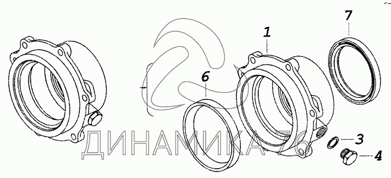 Задняя ступица камаз 4308 схема