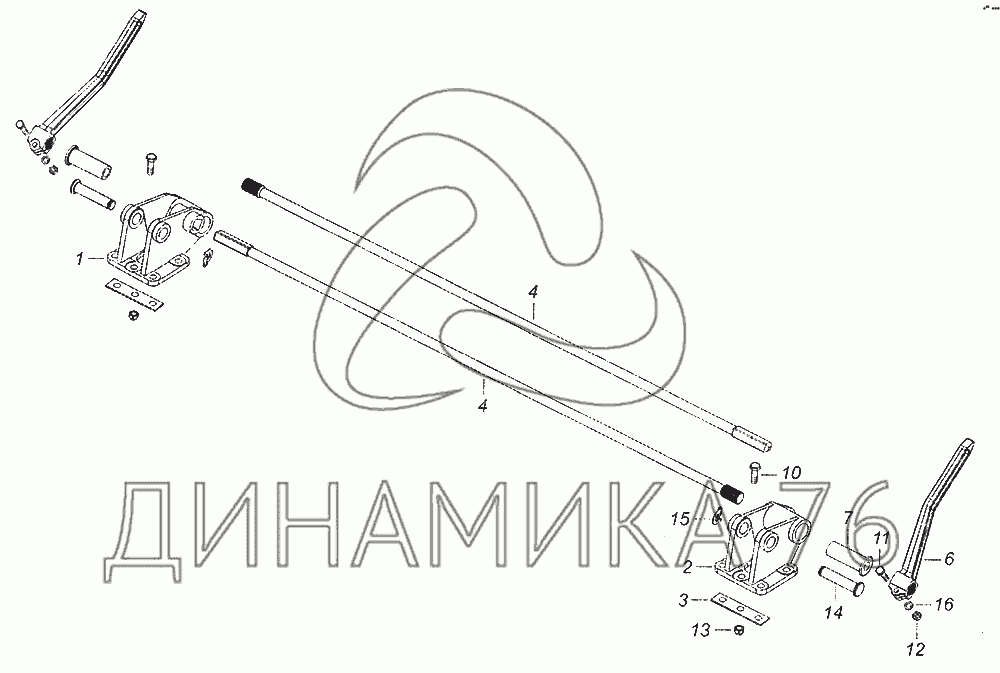 Торсион кабины камаз схема