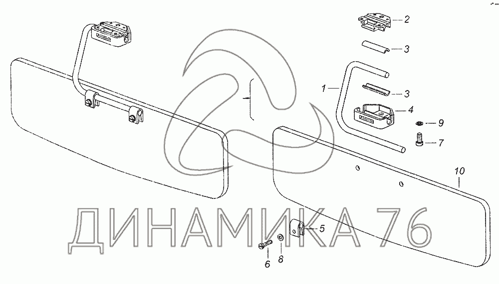 Козырек противосолнечный камаз