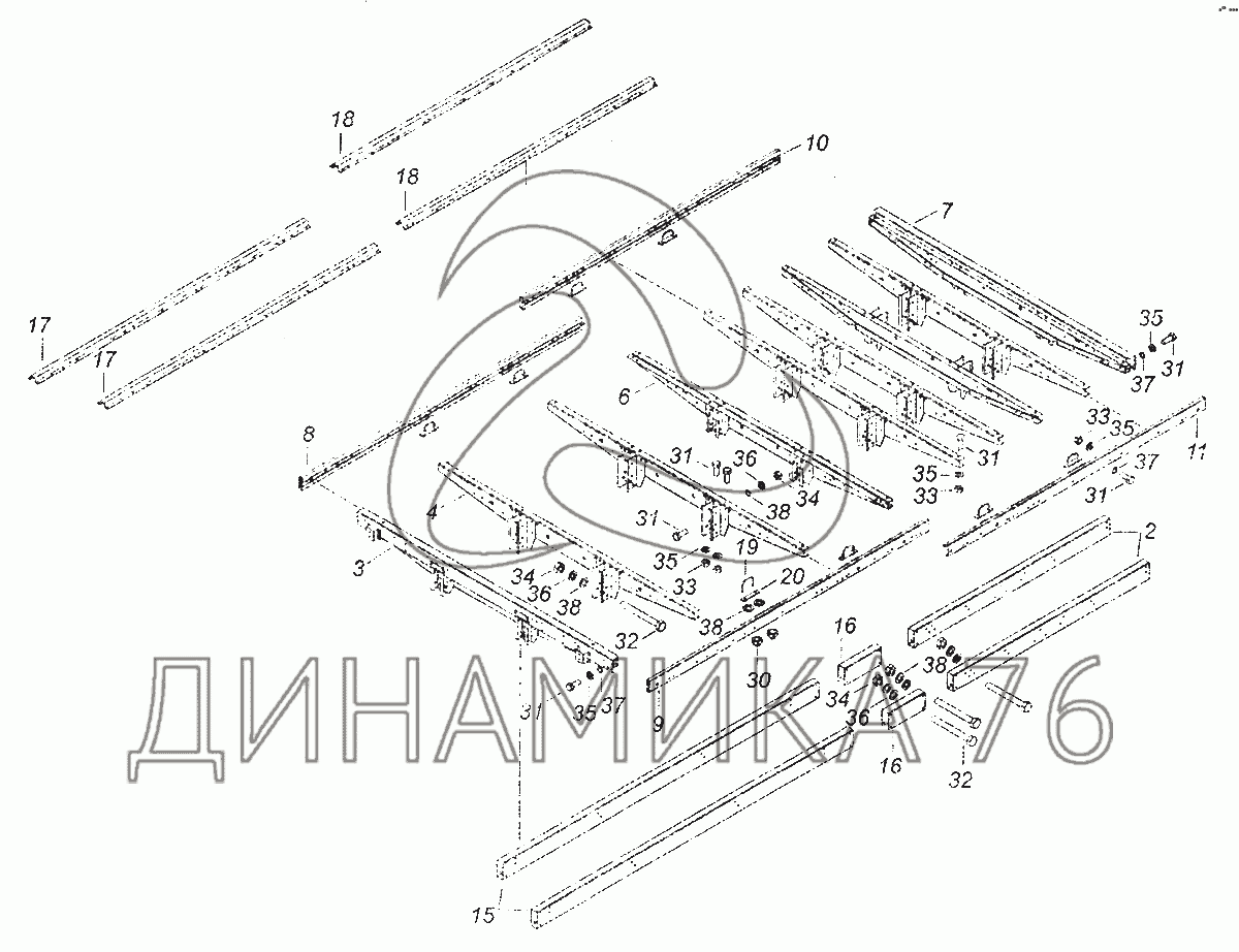 Основание платформы камаз