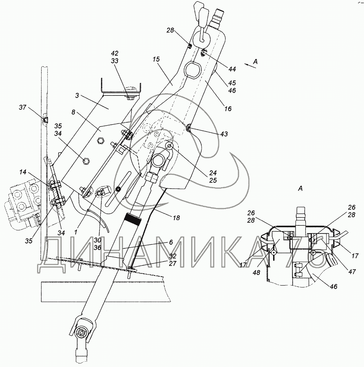 Рулевая камаз 6520 схема