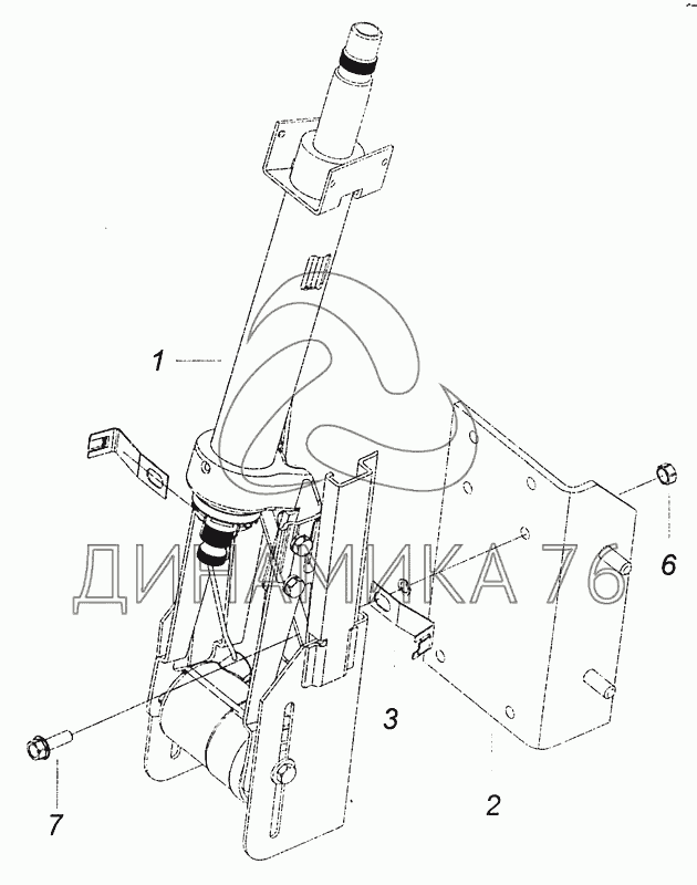 Схема рулевой колонки камаз