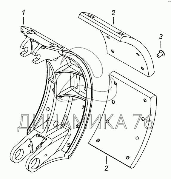 Схема клепания колодок камаз