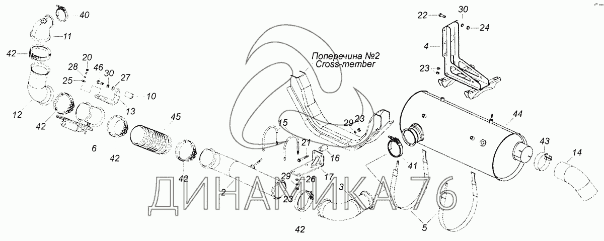 Коллектор выпускной камаз схема