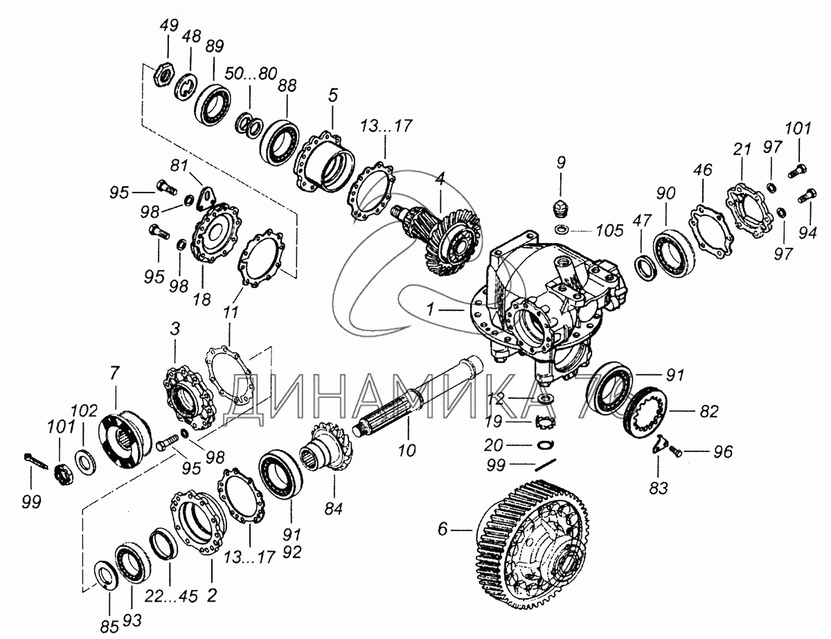 редуктор заднего моста камаз