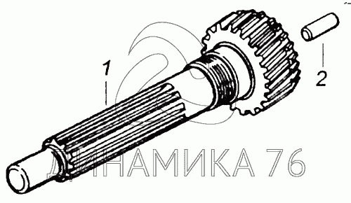 Чертеж первичный вал камаз