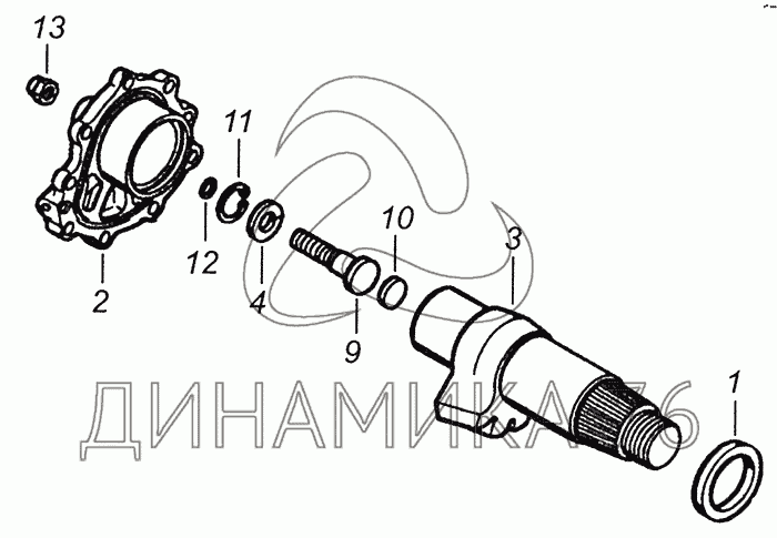 Вал сошки камаз