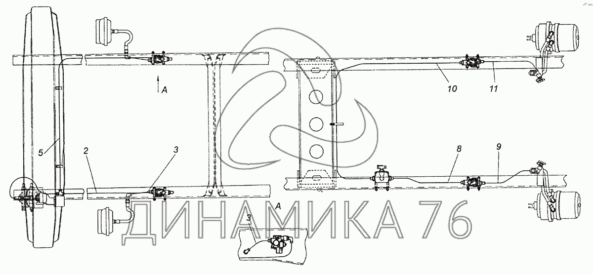 Расположение датчиков абс камаз