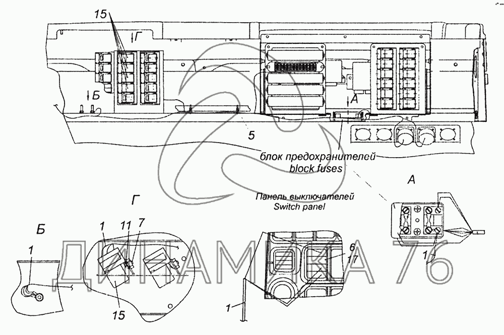 Схема реле и предохранителей камаз евро 3