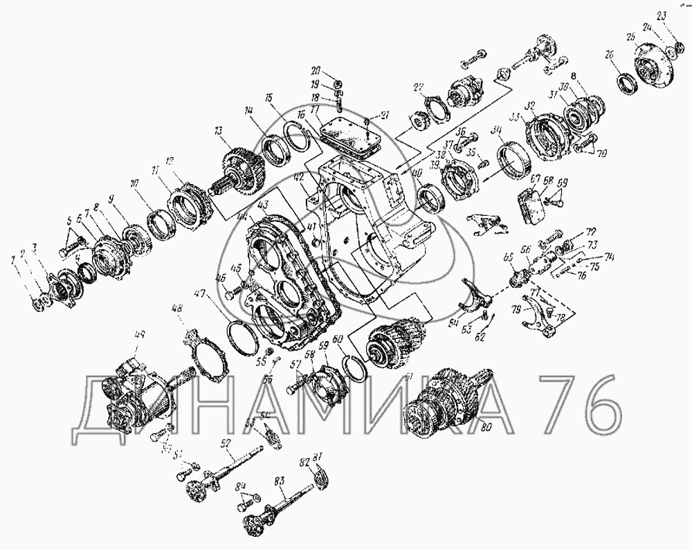 Раздаточная коробка камаз 65111 схема