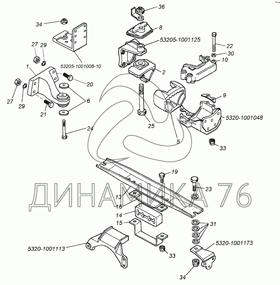 Балка передняя камаз 53205