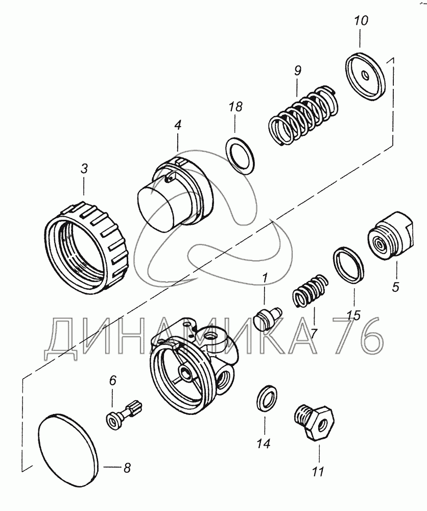 15.1772100 Редукционный клапан управления механизмом переключения на  КамАЗ-43261 (Евро-1, 2)