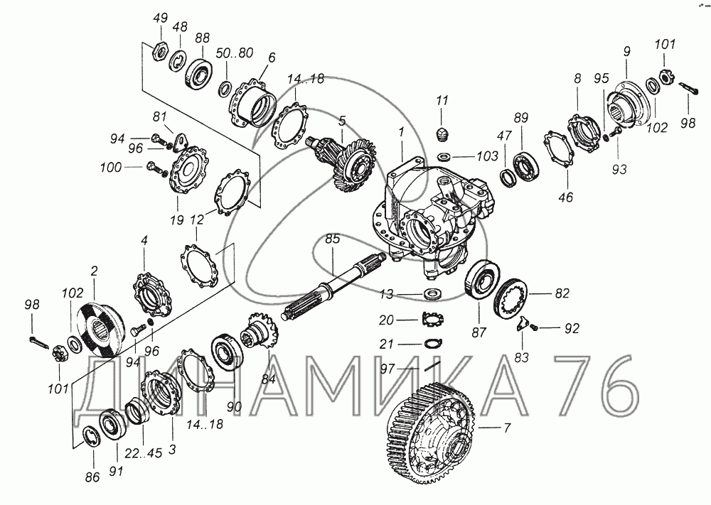 Люфт хвостовика редуктора камаз 4310