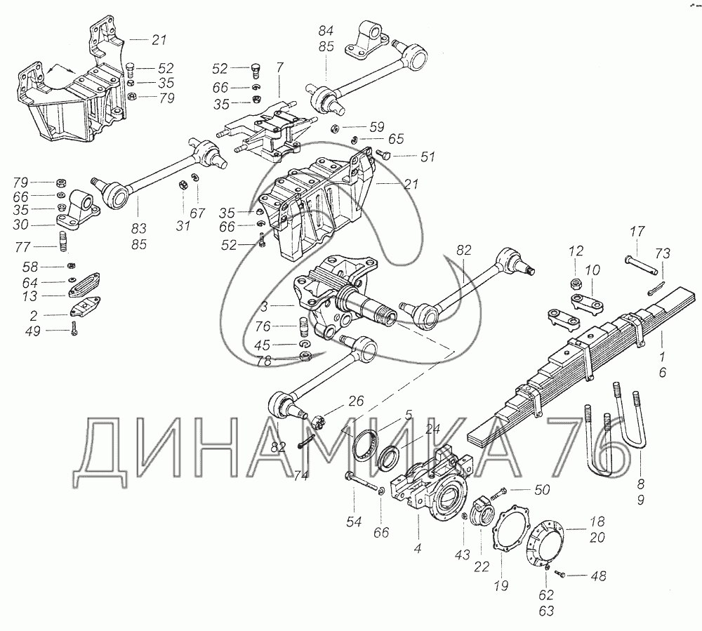 Ось балансиров камаз 65115 схема