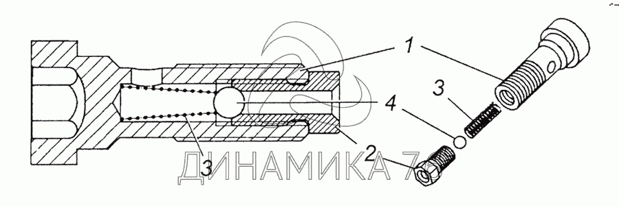 Клапан форсунки охлаждения камаз