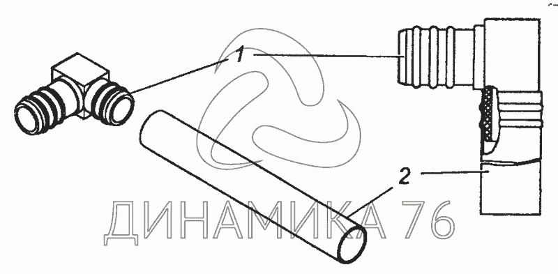 Патрубок помпы ямз 650