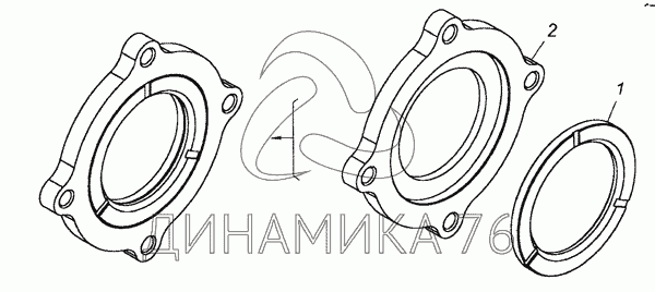 Кольцо упорное кулака шарнира камаз 4310 2304128