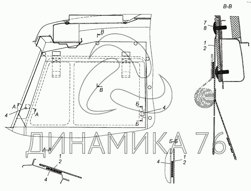 Чертеж полки на камаз