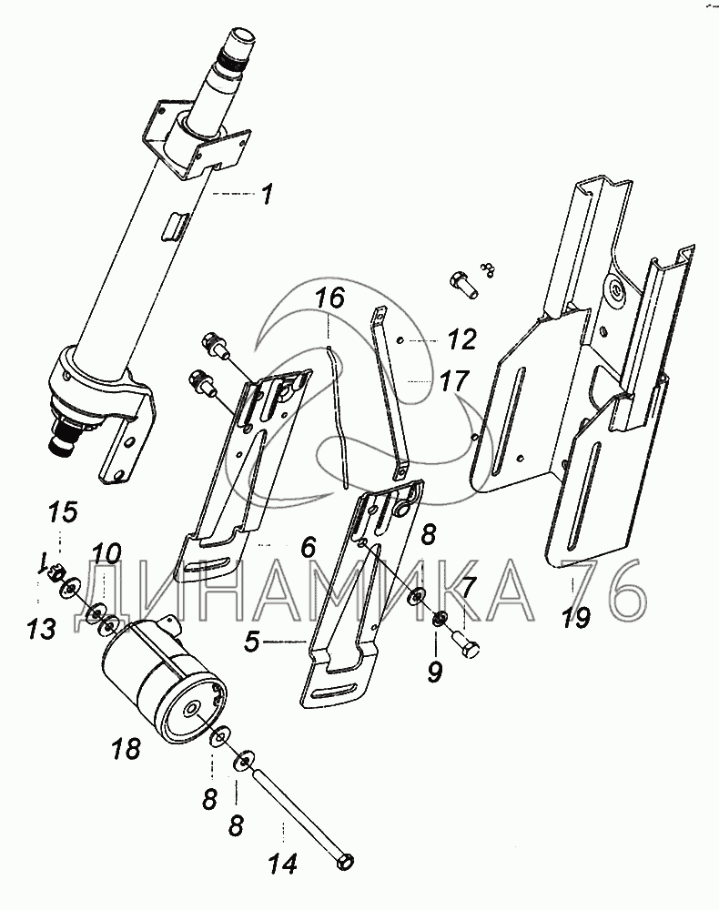 Рулевая колонка камаз схема