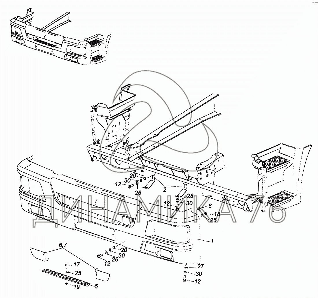 Облицовка буфера камаз 65115