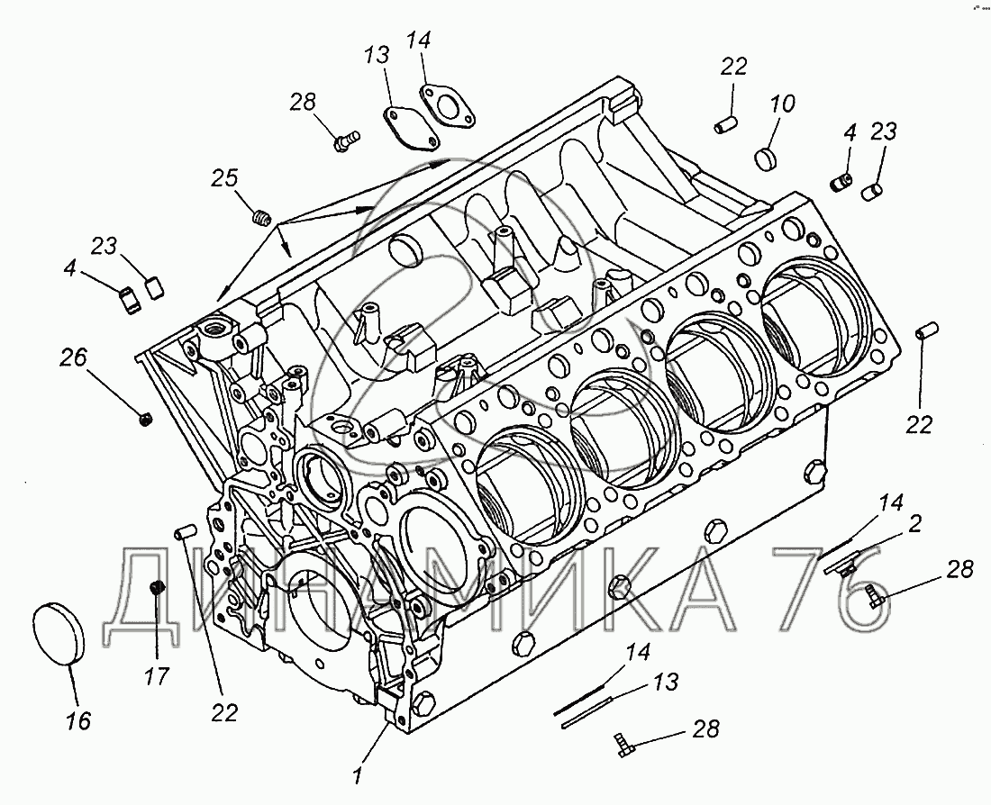Чертеж блок цилиндров камаз 740