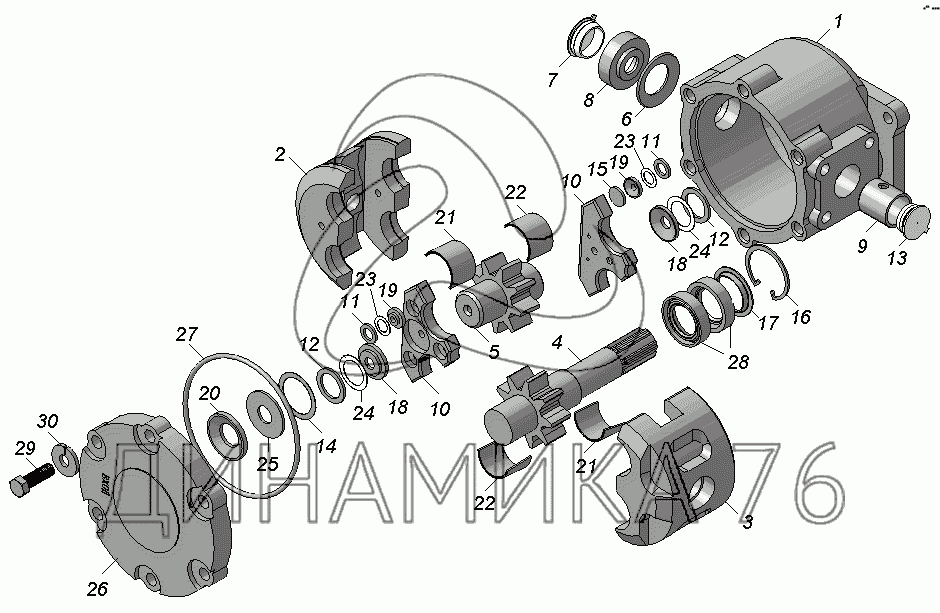 масляный насос камаз 740 схема