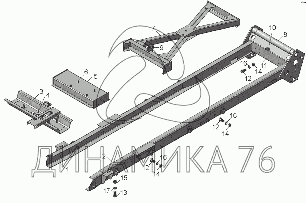 Надрамник камаз 45142