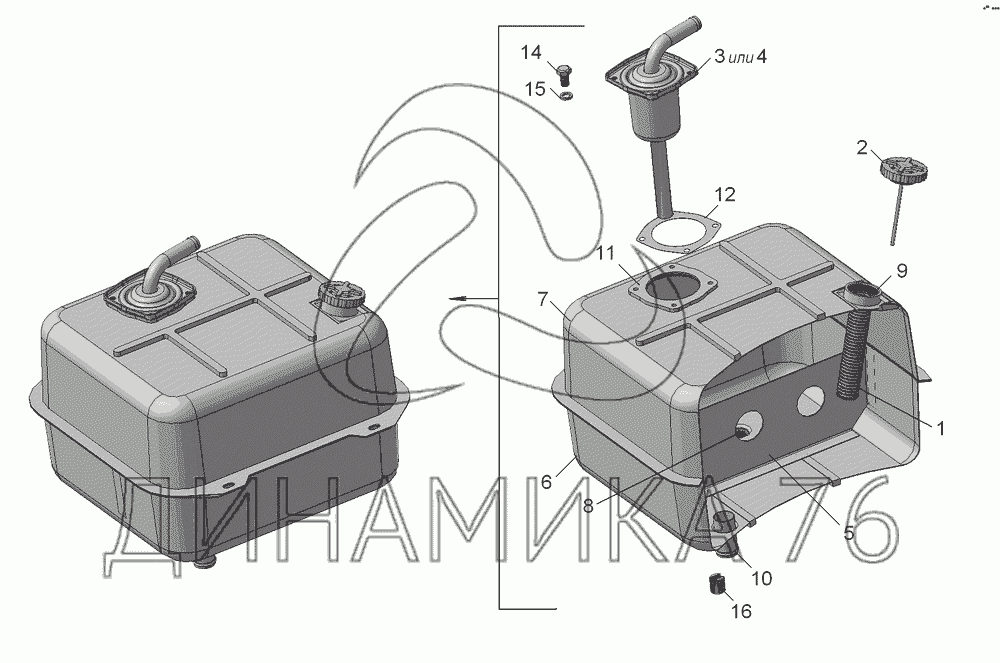 Топливный бак камаз схема