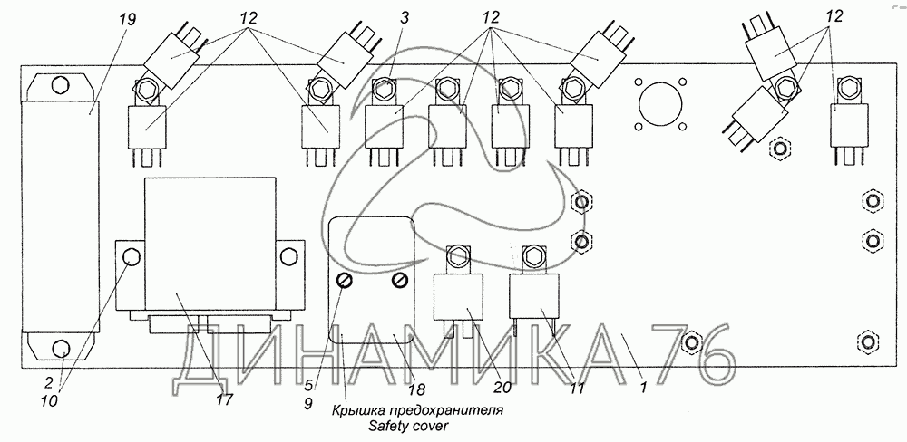 Схема предохранителей камаз 54 90