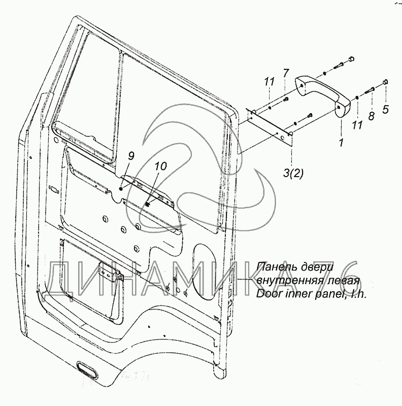 Дверная карта камаз 6520