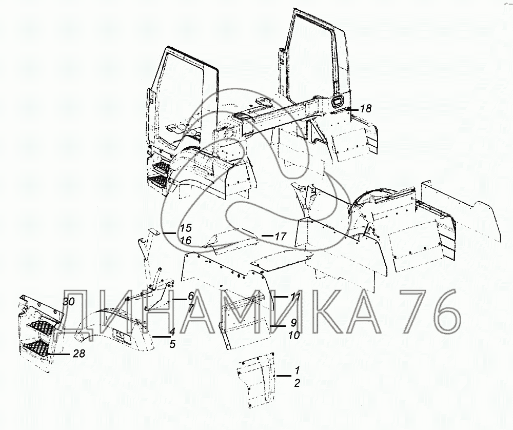 Схема кабины камаз 6520